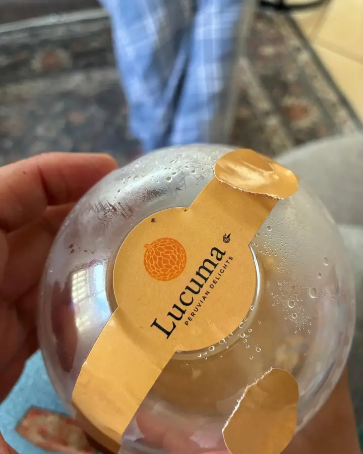 Tub of lúcuma ice cream